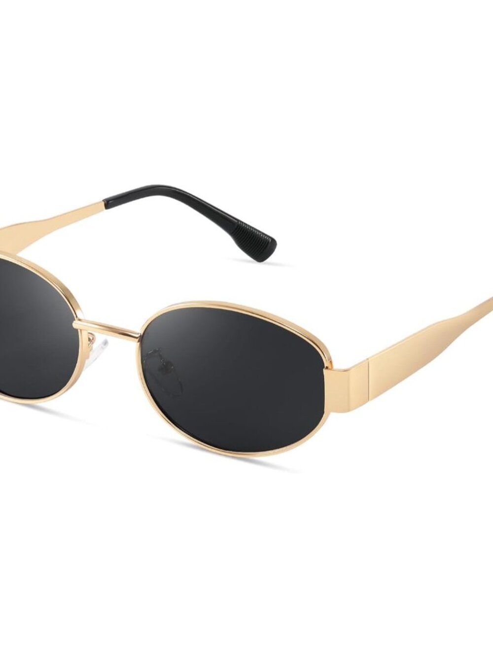 Chic Women's Retro Polarized Sunglasses with UV Protection - Trendy Oval Design